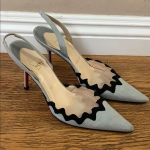 **Sold** Christian Louboutin heels in gray